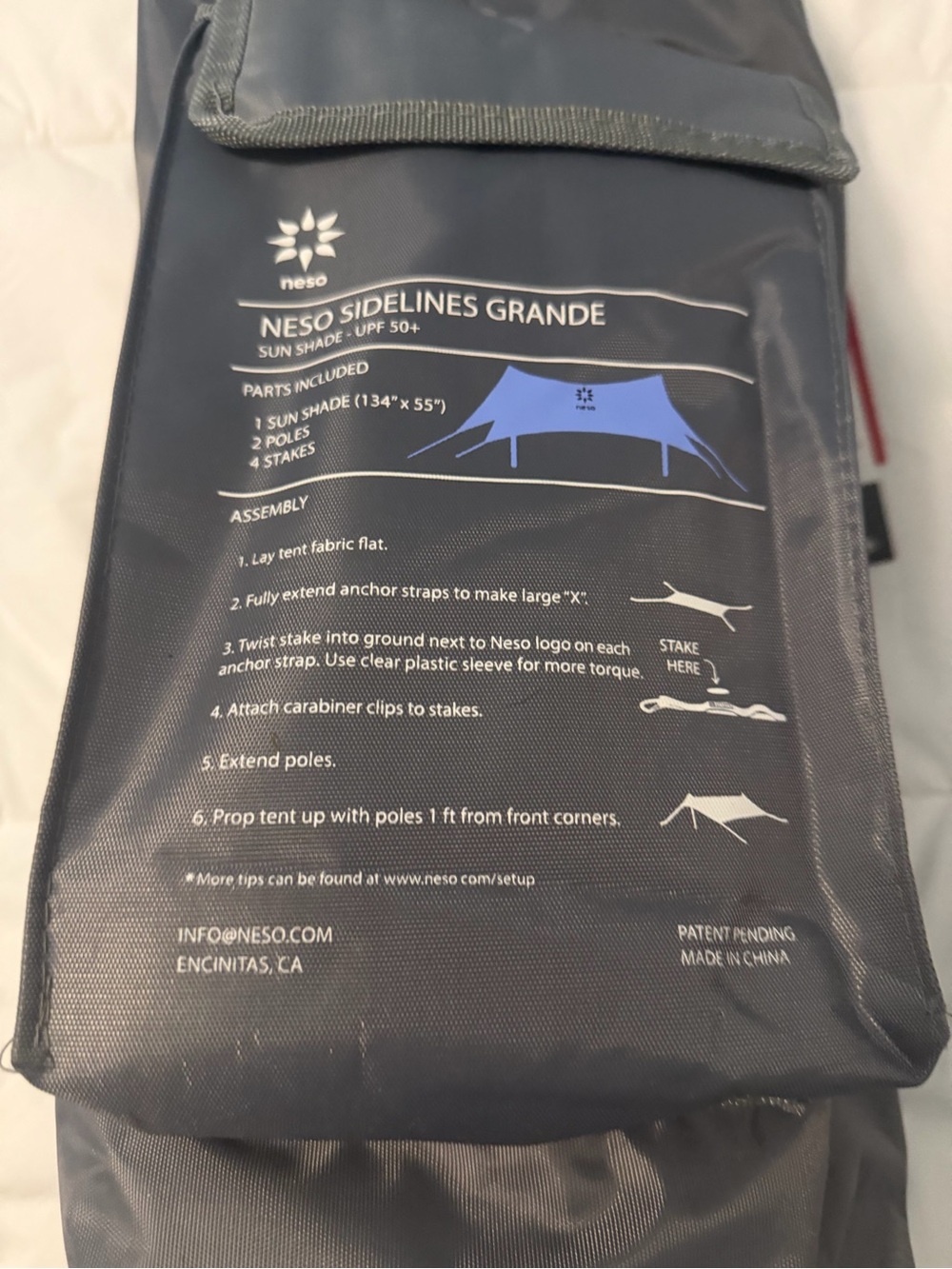 Neso Sidelines Grande Sun Shade UPF 50 tent NWT